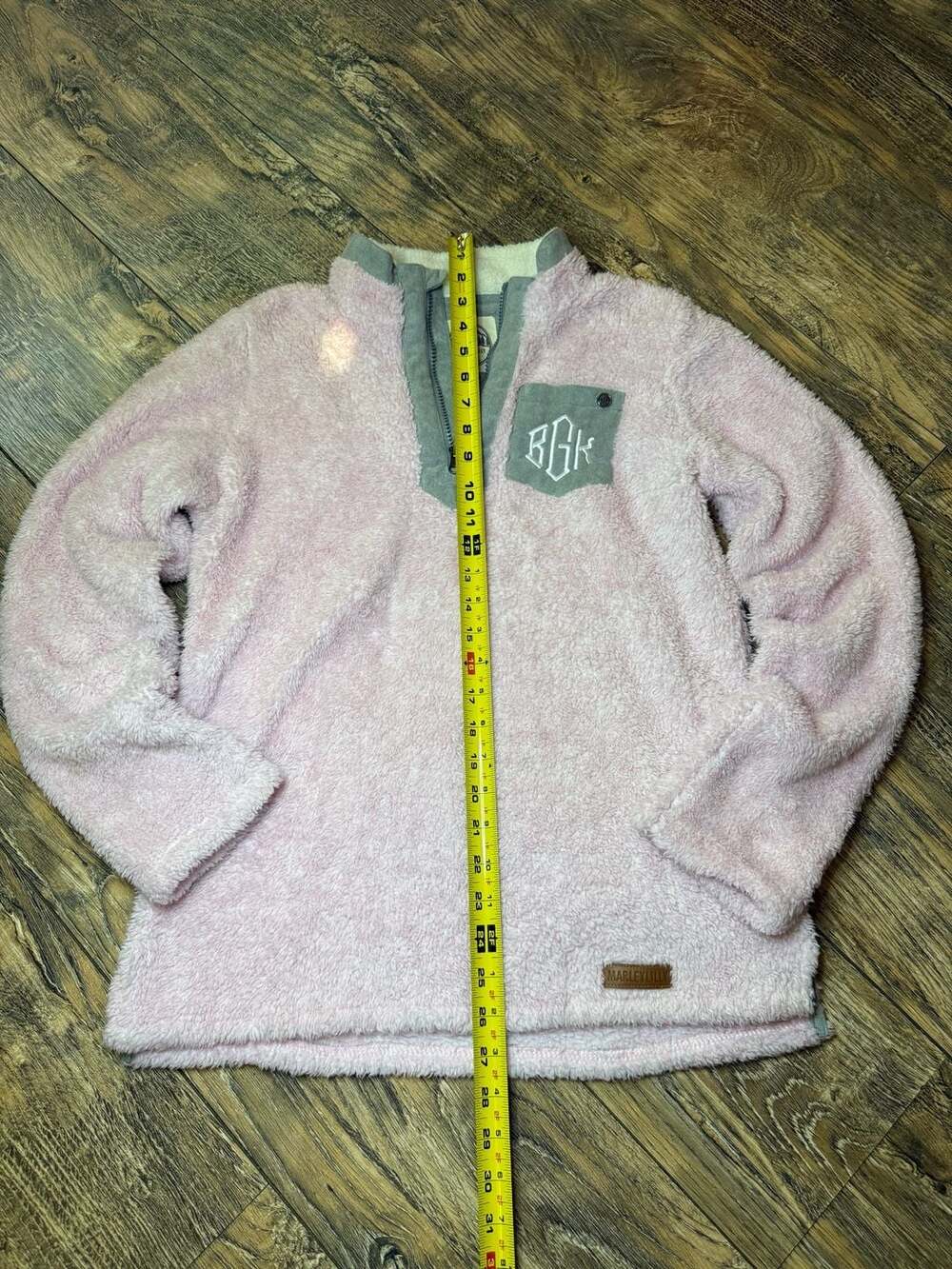 Marleylilly Girls Monogrammed Sherpa Half-Zip Pullover